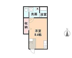 Iravati 1階ワンルームの間取り