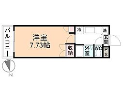 サンシャイン28 1Kの間取図画像