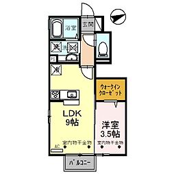 フレシール 1LDKの間取図画像