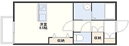 IKDC ワンルームの間取図画像