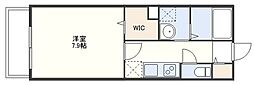 エトワール植松 1Kの間取図画像