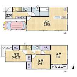 足立区皿沼3丁目　一戸建て 3LDKの間取り