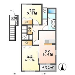 間取図画像 2LDK