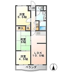 サニーコート 3LDKの間取図画像