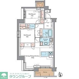 LUXENAプラスPAWS藤沢 2LDKの間取図画像