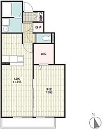 メゾンルミエール 1LDKの間取図画像