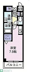 グロリアス ワンルームの間取図画像
