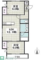 (仮称)鵠沼海岸7丁目メゾン 2LDKの間取図画像
