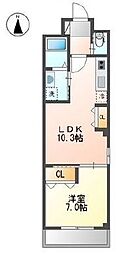 セント・ピーク 1LDKの間取図画像