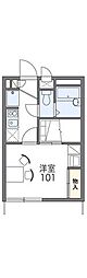 レオパレスF・シエル 1Kの間取図画像