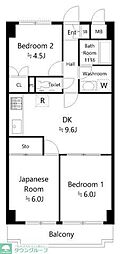 スカイパレス東戸塚 3DKの間取図画像