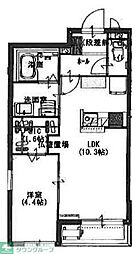 ヴィルドミール 1LDKの間取図画像