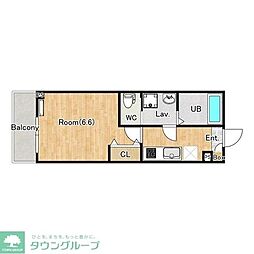 (仮称)ジーメゾン大和イースト 1Kの間取図画像