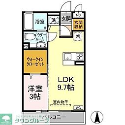 コートロイヤルアネックス 1LDKの間取図画像