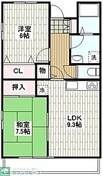 フォンテーヌ 2LDKの間取図画像