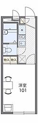レオパレスマルスン2 1Kの間取図画像
