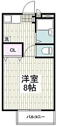 ソレイユ湘南 1Kの間取図画像