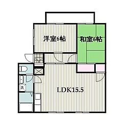 シンフォニアA 2LDKの間取図画像