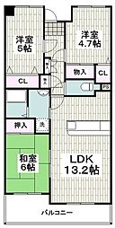 エムケイ・ドリーム笹野台 2SLDKの間取図画像