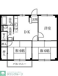 カサグラシアA 3DKの間取図画像