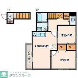 仮称 大和市福田 計画 2LDKの間取図画像