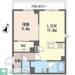 藤沢市亀井野2丁目マンション 1LDKの間取図画像