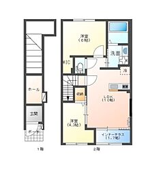新築Hale ELUEKO 2階2LDKの間取り