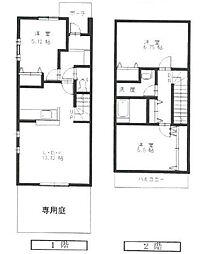 ティファナC 1階3LDKの間取り