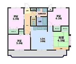 グランデルC 4LDKの間取図画像