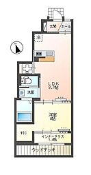 パーチェ 1LDKの間取図画像