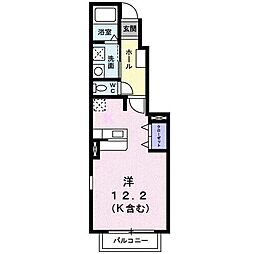 エテルノKD ワンルームの間取図画像