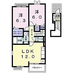 ヴィラセレーナ 2LDKの間取図画像