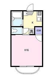 ビッグワンコーポC 1Kの間取図画像