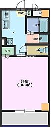 A大樹 1Kの間取図画像
