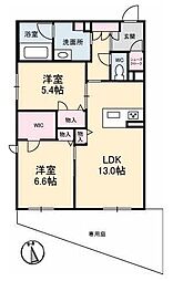 BEREOST 2LDKの間取図画像