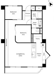 フォーレストヒルズ 2LDKの間取図画像