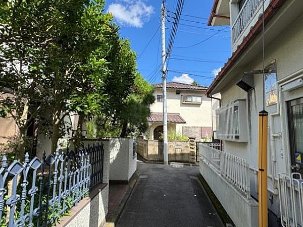 現地、南側道路。