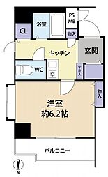 日神パレステージ西池袋 1Kの間取図画像