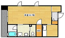 JR山陽本線 西広島駅 徒歩5分の賃貸マンション 3階1Kの間取り