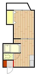 広島電鉄2系統 土橋駅 徒歩1分の賃貸マンション 5階1DKの間取り