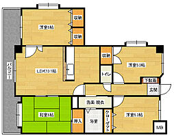 広島高速交通アストラムライン 大町駅 徒歩7分の賃貸マンション 7階4LDKの間取り