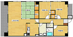 広島電鉄宮島線 古江駅 徒歩5分の賃貸マンション 2階4LDKの間取り