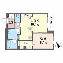 広島電鉄8系統 江波駅 徒歩3分の賃貸マンション 3階1LDKの間取り
