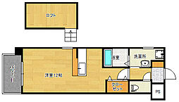 広島電鉄5系統 比治山橋駅 徒歩8分の賃貸マンション 10階ワンルームの間取り
