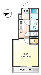 広島高速交通アストラムライン 高取駅 徒歩4分の賃貸アパート 1階1Kの間取り