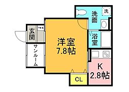 JR芸備線 戸坂駅 徒歩12分の賃貸アパート 3階1Kの間取り