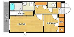 広島電鉄宮島線 東高須駅 徒歩4分の賃貸アパート 1階1LDKの間取り