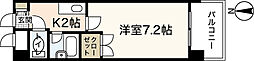 広島高速交通アストラムライン 伴駅 徒歩8分の賃貸マンション 4階1Kの間取り