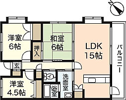 広島高速交通アストラムライン 大町駅 徒歩3分の賃貸マンション 6階3LDKの間取り