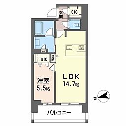 広島電鉄9系統 八丁堀駅 徒歩7分の賃貸マンション 12階1LDKの間取り
